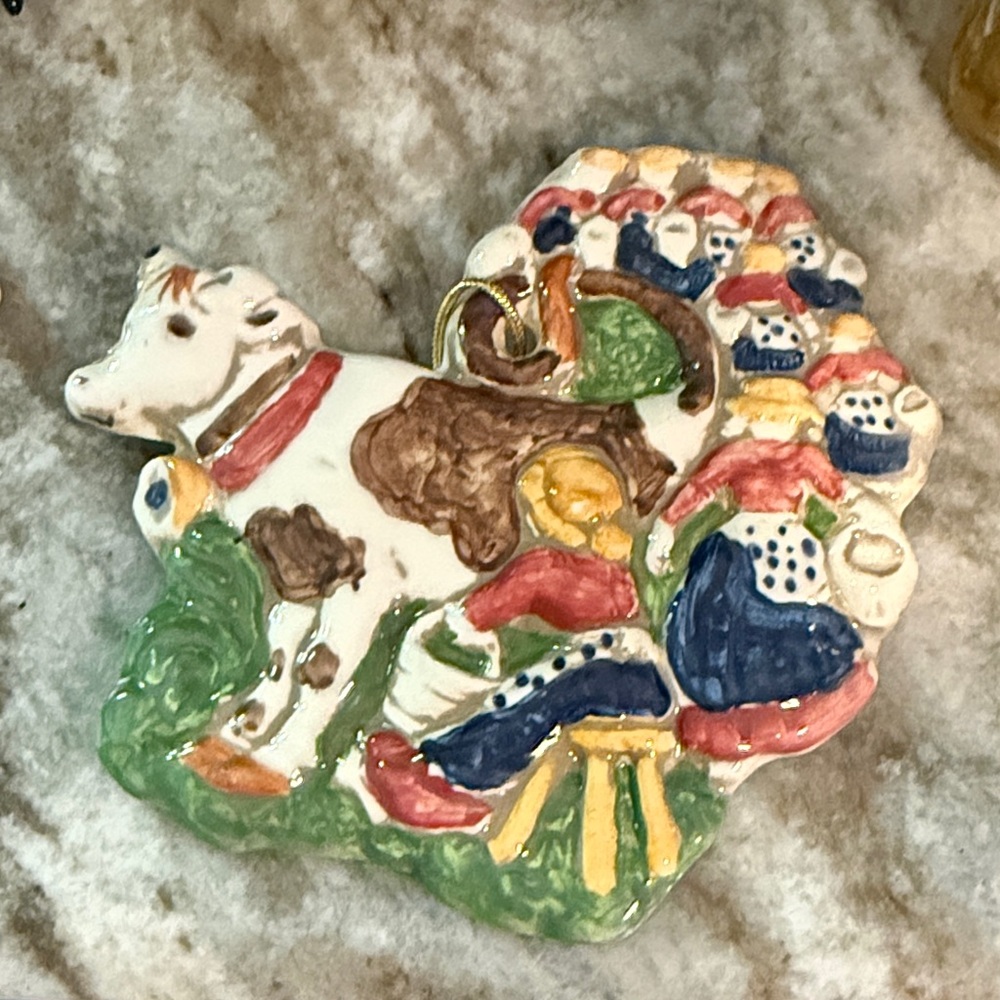 Gail Pittman 8 maids a milking 12 days of Christmas ornament